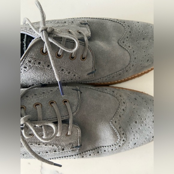 Ted Baker of London Prycces Gray Nubuk Leather Wingtip Oxford - Picture 6 of 8